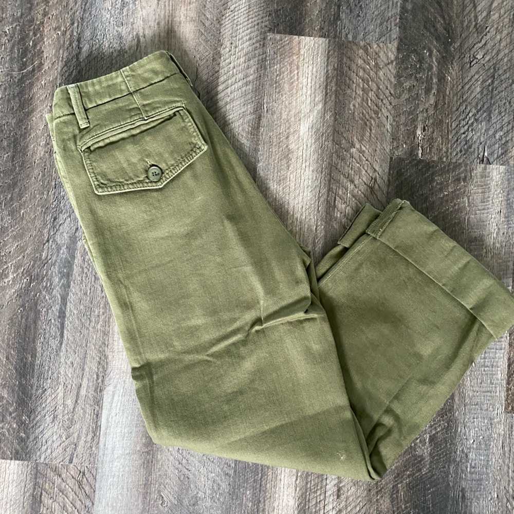 Free People Olive Green Wide Leg Pants
